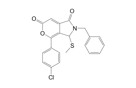 3-Methylthio-2-benzyl-4-(4-chlorophenyl)-1,6-dioxo-2,3-dihydropyrano[3,4-c]pyrrole