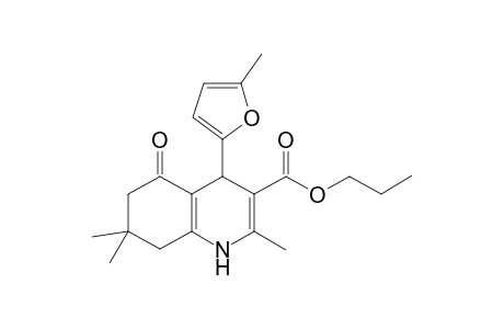 3-quinolinecarboxylic acid, 1,4,5,6,7,8-hexahydro-2,7,7-trimethyl-4-(5-methyl-2-furanyl)-5-oxo-, propyl ester