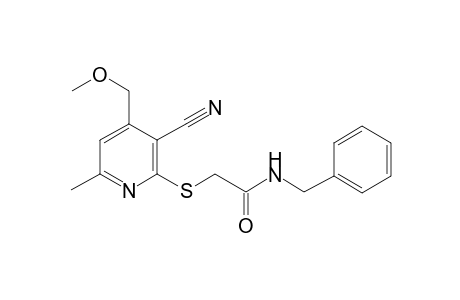 N-Benzyl-2-(3-cyano-4-methoxymethyl-6-methyl-pyridin-2-ylsulfanyl)-acetamide