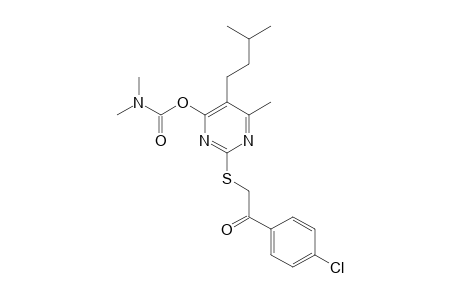 4'-chloro-2-[(4-hydroxy-5-isopentyl-6-methyl-2-pyrimidinyl)thio]acetophenone, dimethylcarbamate (ester)