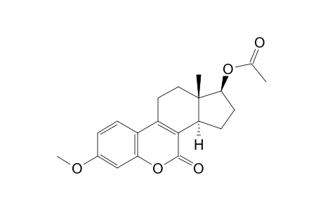 6-Oxaestra-1,3,5(10),8-tetraen-7-one, 17-(acetyloxy)-3-methoxy-, (17.beta.)-(.+-.)-