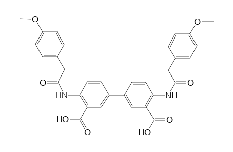 5-[3-carboxy-4-[2-(4-methoxyphenyl)ethanoylamino]phenyl]-2-[2-(4-methoxyphenyl)ethanoylamino]benzoic acid