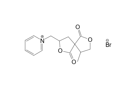 1-[(1,6-dioxo-8-methyl-2,7-dioxaspiro[4,4]nonan-3-yl)methyl]pyridinium bromide