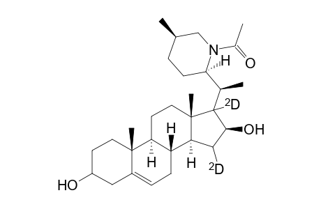 16,28-Secosolanid-5-ene-15,17-D2-3,16-diol, 28-acetyl-, (3.beta.,16.beta.,22.alpha.,25.beta.)-