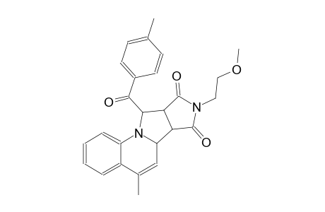 6aH-pyrrolo[3',4':3,4]pyrrolo[1,2-a]quinoline-7,9(6bH,8H)-dione, 9a,10-dihydro-8-(2-methoxyethyl)-5-methyl-10-(4-methylbenzoyl)-