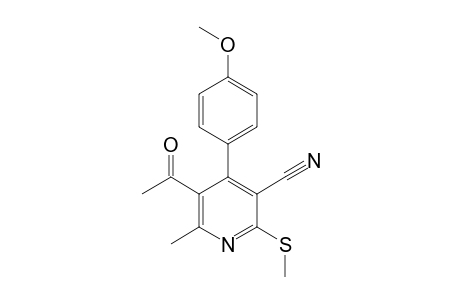 5-acetyl-4-(p-methoxyphenyl)-6-methyl-2-(methylthio)nicotinonitrile