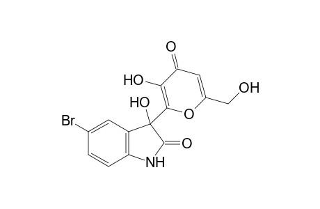 5-Bromo-3-hydroxy-3-[3-hydroxy-6-(hydroxymethyl)-4-oxo-4H-pyran-2-yl]indolin-2-one