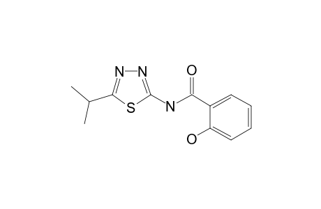 2-Isopropyl-5-(2-hydroxybenzoylamino)-1,3,4-thiadiazole