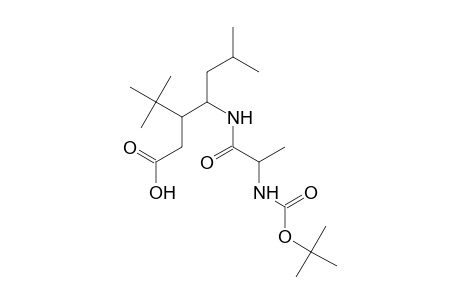 Heptanoic acid, (3S,4S)-4-[(t-butoxycarbonyl-(S)-alanyl)amino]-3-(1,1-dimethylethyl)-6-methyl-
