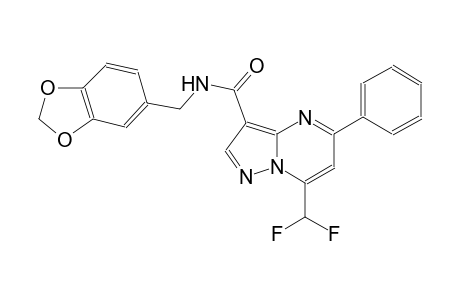 N-(1,3-benzodioxol-5-ylmethyl)-7-(difluoromethyl)-5-phenylpyrazolo[1,5-a]pyrimidine-3-carboxamide