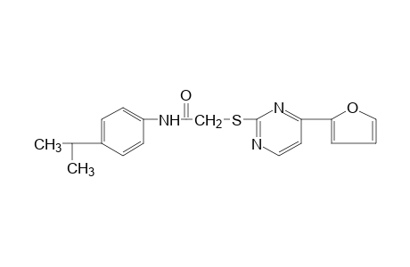 2-{[4-(2-furyl)-2-pyrimidinyl]thio}-4'-isopropylacetanilide