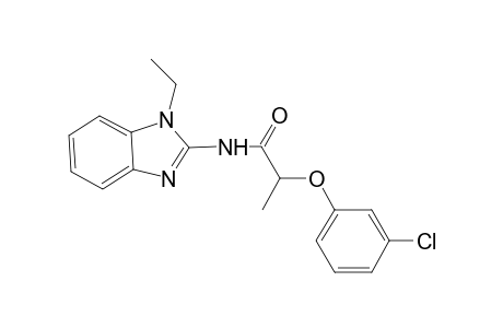 2-(3-chlorophenoxy)-N-(1-ethyl-1H-benzimidazol-2-yl)propanamide