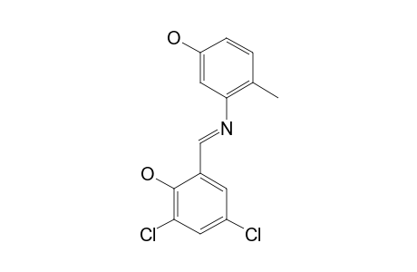 3-[(3,5-dichlorosalicylidene)amino]-p-cresol