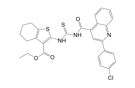 Ethyl 2-{[({[2-(4-chlorophenyl)-4-quinolinyl]carbonyl}amino)carbothioyl]amino}-4,5,6,7-tetrahydro-1-benzothiophene-3-carboxylate