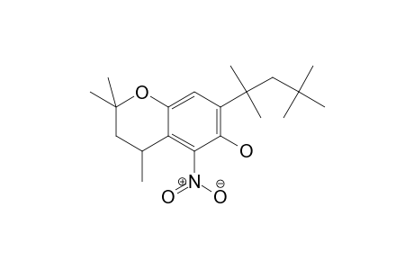 2H-1-benzopyran-6-ol, 3,4-dihydro-2,2,4-trimethyl-5-nitro-7-(1,1,3,3-tetramethylbutyl)-