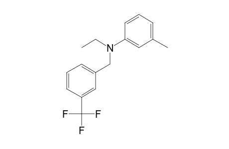 3-Trifluoromethylbenzylamine, N-ethyl-N-(3-methylphenyl)-