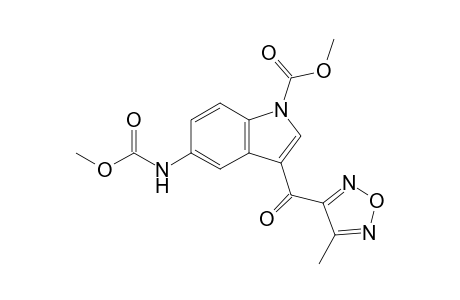 Methyl 5-(methoxycarbonylamino)-3-(4-methyl-1,2,5-oxadiazol-3-ylcarbonyl)-1H-indole-1-carboxylate