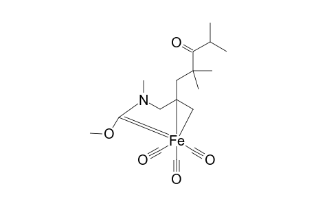 Tricarbonyl-{[4-5-.eta(2).]-1-methoxy-2-methyl-4-(2',2',4'-trimethyl-3'-oxopentyl)-2-azapent-4-en-1-ylidene} iron (0)