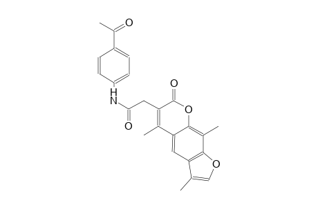 N-(4-acetylphenyl)-2-(3,5,9-trimethyl-7-oxo-7H-furo[3,2-g]chromen-6-yl)acetamide