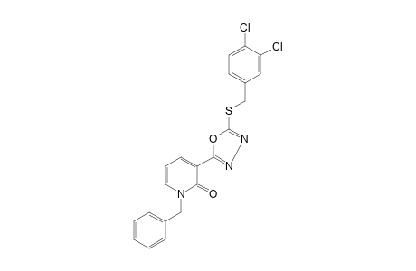 1-BENZYL-3-{5-[(3,4-DICHLOROBENZYL)THIO]-1,3,4-OXADIAZOL-2-YL}-2(1H)-PYRIDONE