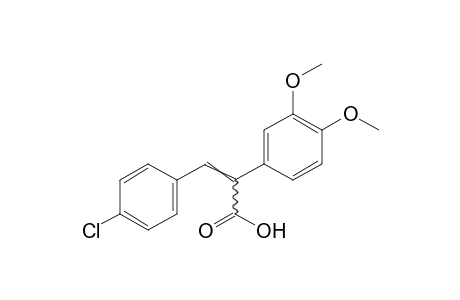 3-(p-chlorophenyl)-2-(3,4-dimethoxyphenyl)acrylic acid