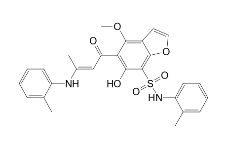 6-HYDROXY-4-METHOXY-N-(2-METHYL-PHENYL)-5-[3-[(2-METHYL-PHENYL)-AMINO]-1-OXO-2-BUTENYL]-7-BENZOFURAN-SULFONAMIDE