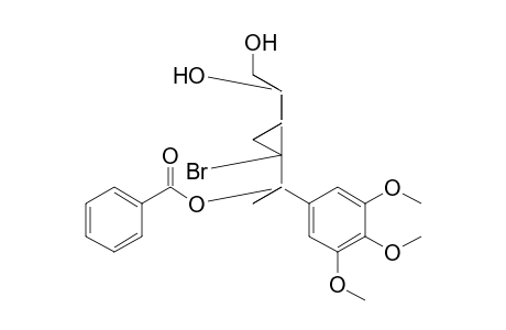 (1RS,2SR,3RS,6RS,7SR)-7-[(1'SR)-1'-Benzoyloxy-3'-(3'',4'',5''-trimethoxyphenyl)propyl]-7-bromobicyclo[4.1.0]heptane-2,3-diol