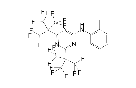 N-(2-Methylphenyl)-4,6-bis[2,2,2-trifluoro-1,1-bis(trifluoromethyl)ethyl]-1,3,5-triazin-2-amine