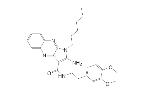 2-amino-N-[2-(3,4-dimethoxyphenyl)ethyl]-1-hexyl-1H-pyrrolo[2,3-b]quinoxaline-3-carboxamide