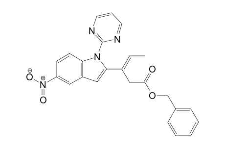 (E)-benzyl 3-(5-nitro-1-(pyrimidin-2-yl)-1H-indol-2-yl)pent-3-enoate