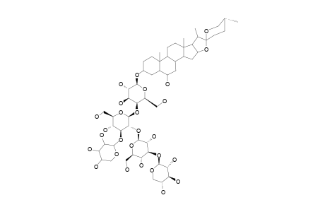 (25R)-6-ALPHA-HYDROXY-5-ALPHA-SPIROSTAN-3-BETA-YL-O-BETA-D-XYLOPYRANOSYL-(1->3)-O-BETA-D-GLUCOPYRANOSYL-(1->2)-O-[BETA-D-XYLOPYRANOSYL-(1->3)]-O-BE