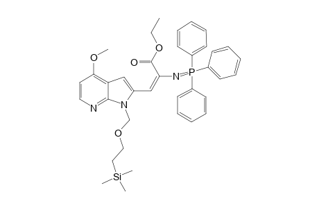 3-[1-[2-(trimethylsilyl)ethoxymethyl]-4-methoxypyrrolo[2,3-b]pyrid-2-yl]-2-[N-(triphenylphosphino)imino]propenic acid ethyl ester