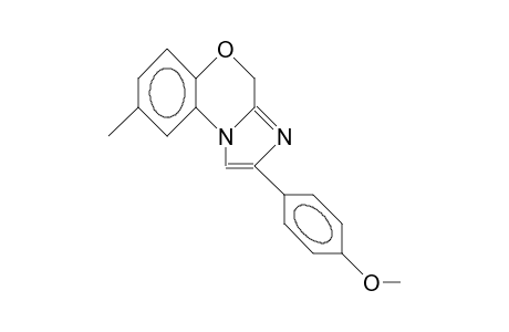 2-(PARA-METHOXYPHENYL)-8-METHYL-4H-IMIDAZO-[2,1-C]-BENZOXAZINE