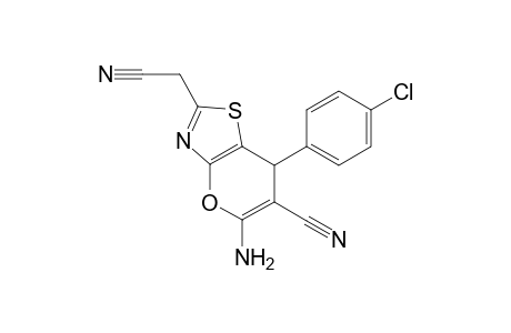 5-Amino-7-(4-chlorophenyl)-2-(cyanomethyl)-7H-pyrano[2,3-d]thiazole-6-carbonitrile