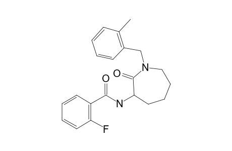 2-Fluoro-N-[1-(2-methylbenzyl)-2-oxoazepan-3-yl]benzamide