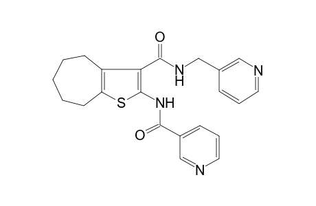 N-[3-(3-pyridylmethylcarbamoyl)-5,6,7,8-tetrahydro-4H-cyclohepta[b]thiophen-2-yl]nicotinamide