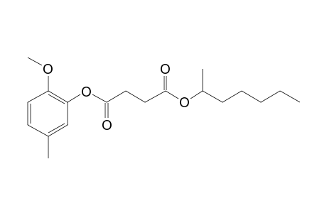 Succinic acid, hept-2-yl 2-methoxy-5-methylphenyl ester