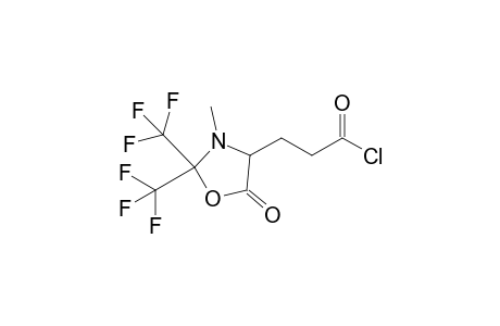 3-[5-keto-3-methyl-2,2-bis(trifluoromethyl)oxazolidin-4-yl]propionyl chloride