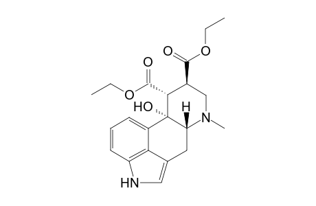 (+-)-8.beta.,9.alpha.-Dicarboethoxy-10-.alpha.-hydroxyergoline(5.beta.-H)