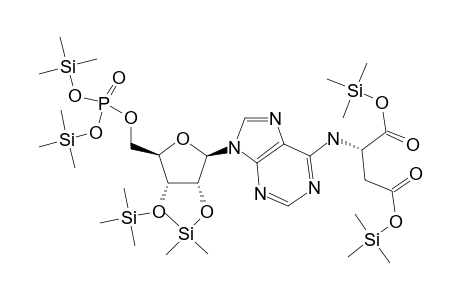 Aspartic acid, N-[9-[2,3-bis-o-(trimethylsilyl)-5-o-[bis[(methylsilyl)oxy]phosphinyl]-.beta.-D-ribofuranosyl]-9H-purin-6-yl]-, bis(trimethylsilyl) ester