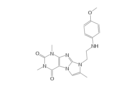 1H-imidazo[2,1-f]purine-2,4(3H,8H)-dione, 8-[2-[(4-methoxyphenyl)amino]ethyl]-1,3,7-trimethyl-