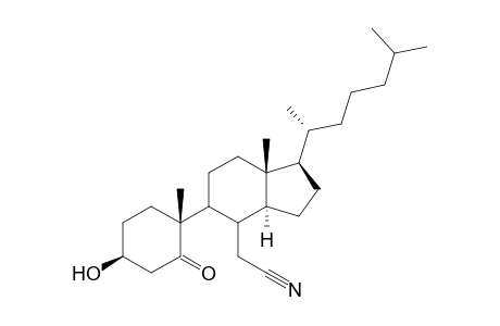 3.beta.-Hydroxy-5,6-seco-5-oxocholestane-6-nitrile