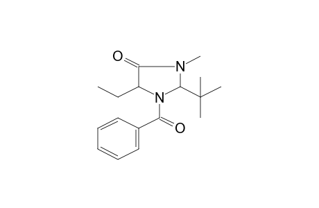 1-Benzoyl-2-tert-butyl-5-ethyl-3-methylimidazolidin-4-one