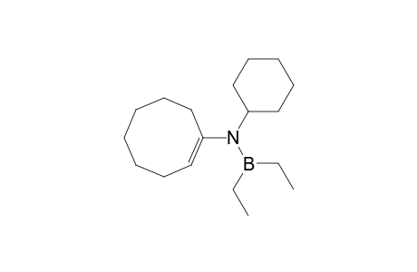 N-Cyclohexyl-N-(diethylboryl)-1-cycloocten-1-amine