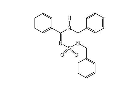 2-benzyl-3,4-dihydro-3,5-diphenyl-2H-1,2,4,6-thiatriazine, 1,1-dioxide