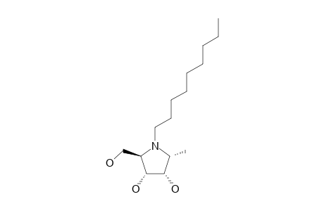 1-ALPHA-METHYL-N-NONYL-1,4-DIDEOXY-1,4-IMINO-D-RIBITOL;(1R,2S,3R,4R)-1-METHYL-N-NONYL-2,3-DIOL-4-HYDROXYMETHYL-PYRROLIDINE