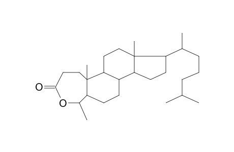 3,4-Seco-5.alpha.-cholestan-3-oic acid, 4-hydroxy-4-methyl-, .epsilon.-lactone, (4R)-