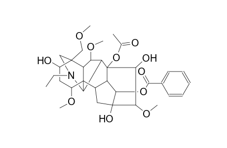 aconitane-3,8,13,14,15-pentol, 20-ethyl-1,6,16-trimethoxy-4-(methoxymethyl)-, 8-acetate 14-benzoate, (1alpha,3alpha,6alpha,14alpha,16beta)-