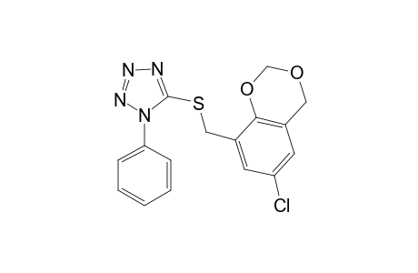 (6-chloro-4H-1,3-benzodioxin-8-yl)methyl 1-phenyl-1H-tetraazol-5-yl sulfide