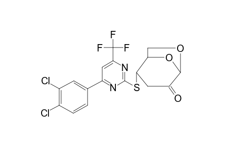 (1R,2S,5R)-2-((4-(3,4-dichlorophenyl)-6-(trifluoromethyl)pyrimidin-2-yl)thio)-6,8-dioxabicyclo[3.2.1]octan-4-one